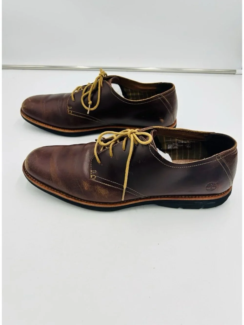 Timberland Classic Oxford Lace-Up Shoes Brown Genuine Leather Men's Size 13